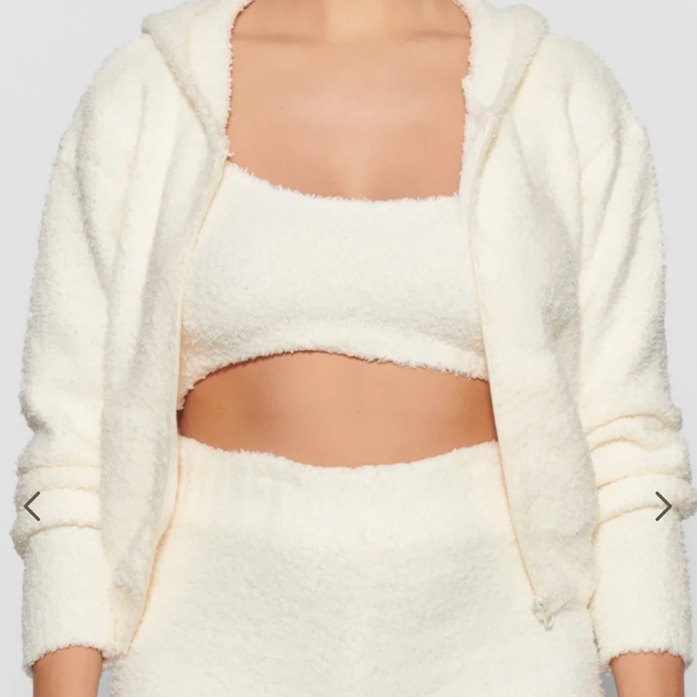 skims jacket in color bone